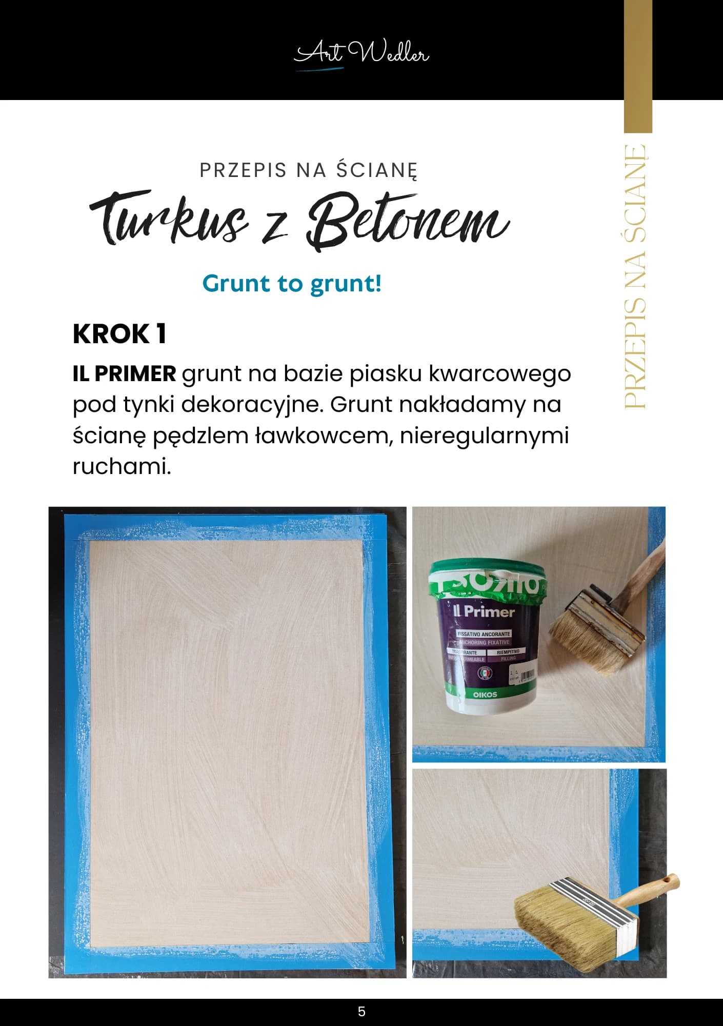 Przepis na Ścianę Turkus z Betonem – Poradnik krok po kroku 3