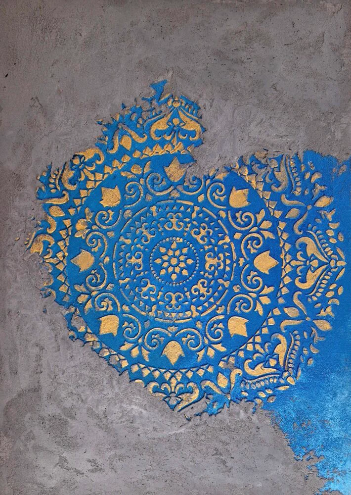 Beton zlota mandala